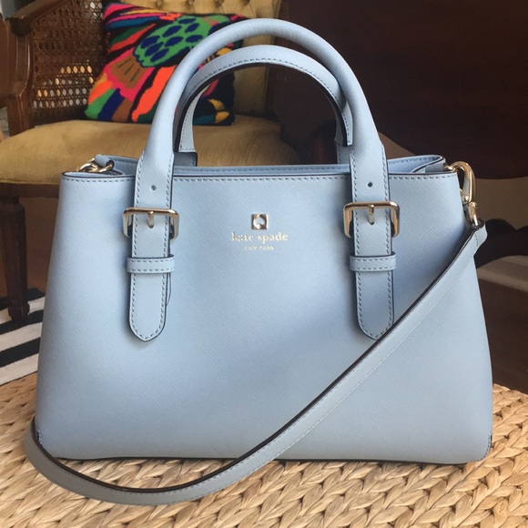 kate spade Handbags - Kate Spade NY Blue Saffiano Leather Satchel